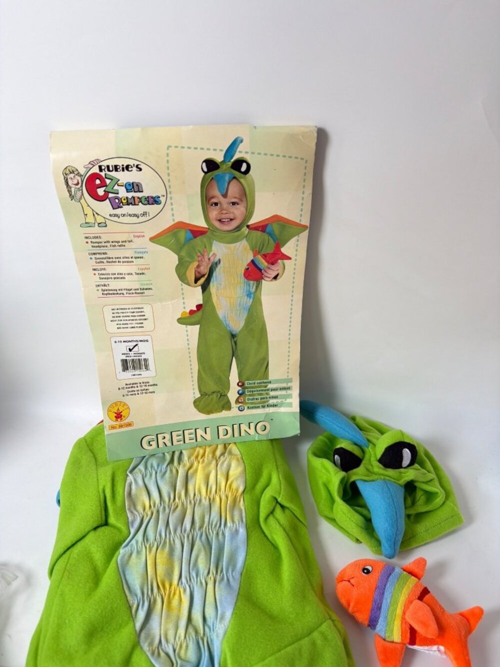 Rubies Baby Dinosaur Costume Halloween Cosplay Size 6-12 Months - Picture 6 of 9